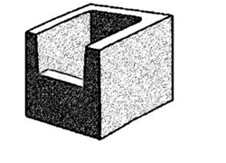 grey block 20.43 closed end - half