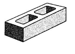 grey block 15.71 hollow - half high