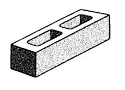 Grey Block 10.71 Hollow-half high