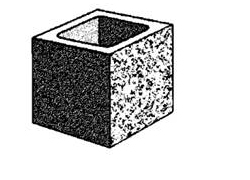 20.123 Hollow - half split face block