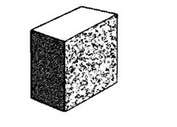 10.123 Solid half split face block