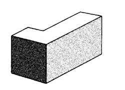 10.25 Solid - corner return split face block