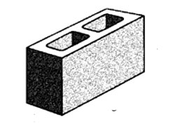 grey block 15.22 hollow - corner